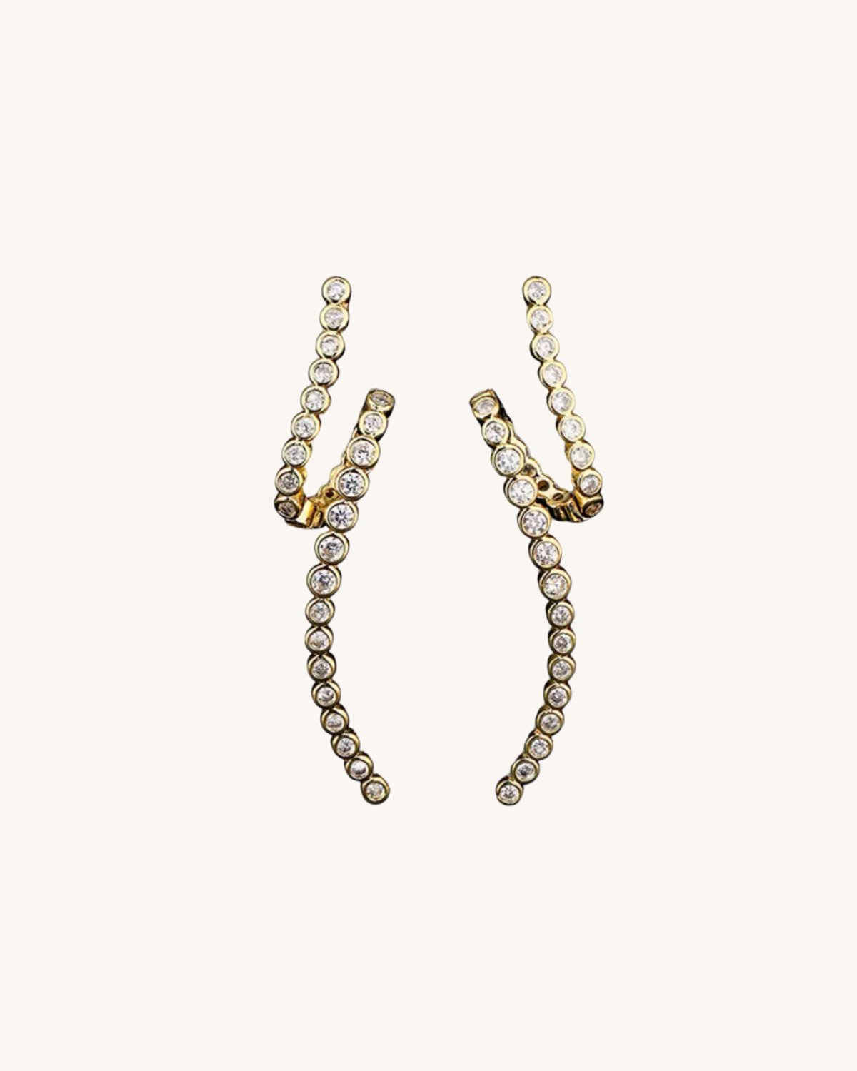 Diamante Bezel Earrings