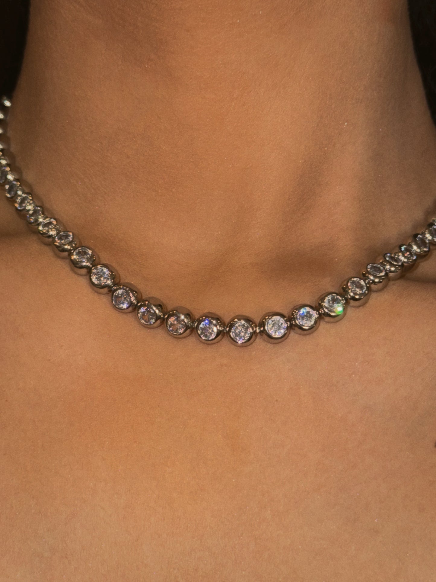 Diamante Bezel Necklace